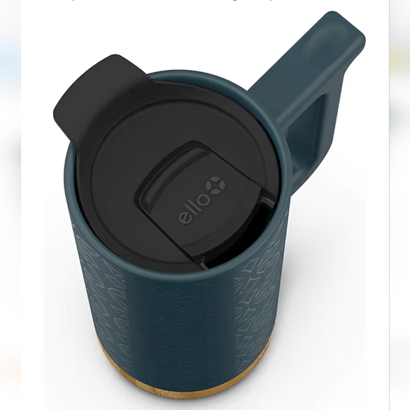 RARE Ello Aspen Turquoise Ceramic Travel Mug - Picture 3 of 5